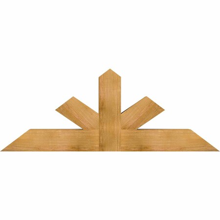 Ekena Millwork Saratoga Rough Sawn Timber Gable Bracket, Western Red Cedar, 60"W x 22"H x 6"D x 6"F, 9/12 Pitch GBW060X22X0606SAR00RWR